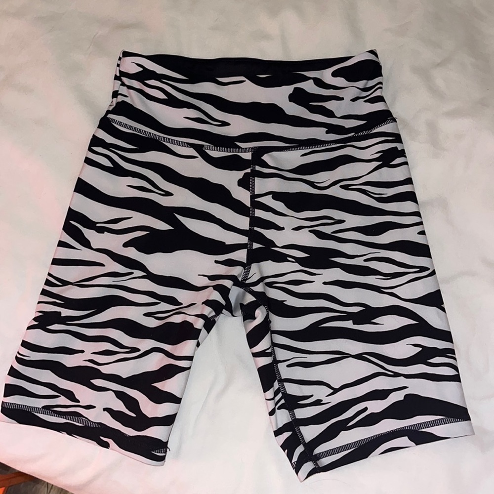 DKNY zebra biker shorts